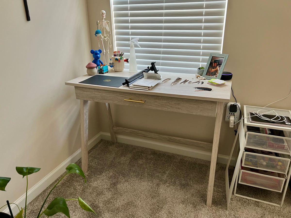 Gray washed desk