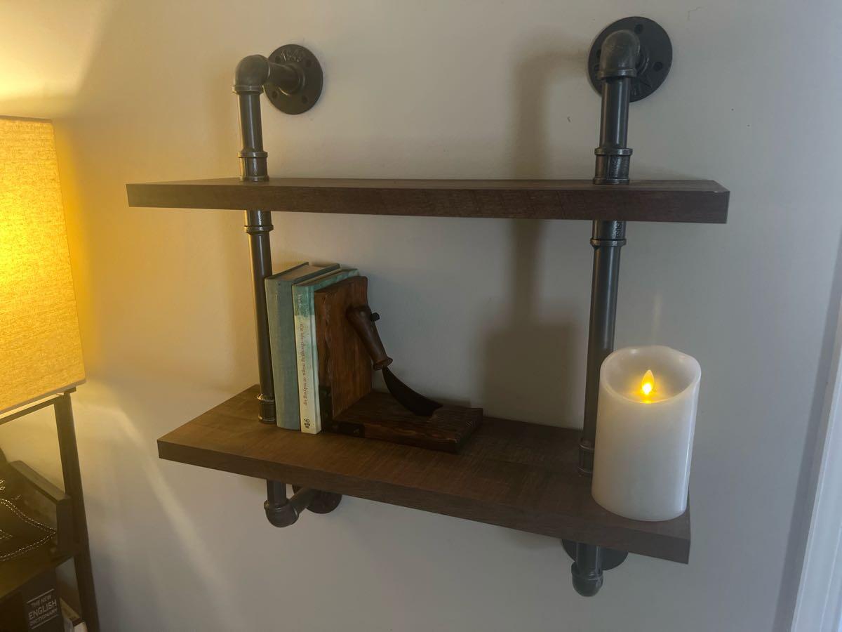 Industrial Pipe Wall Shelf